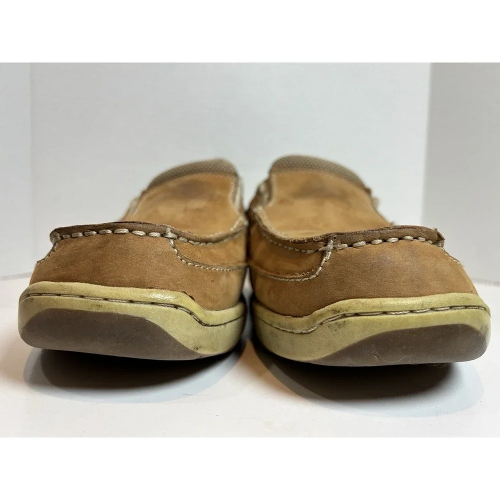 REEL LEGENDS Boat Shoes Men's Size 9.5 M Catamaran Slip On Leather Tan